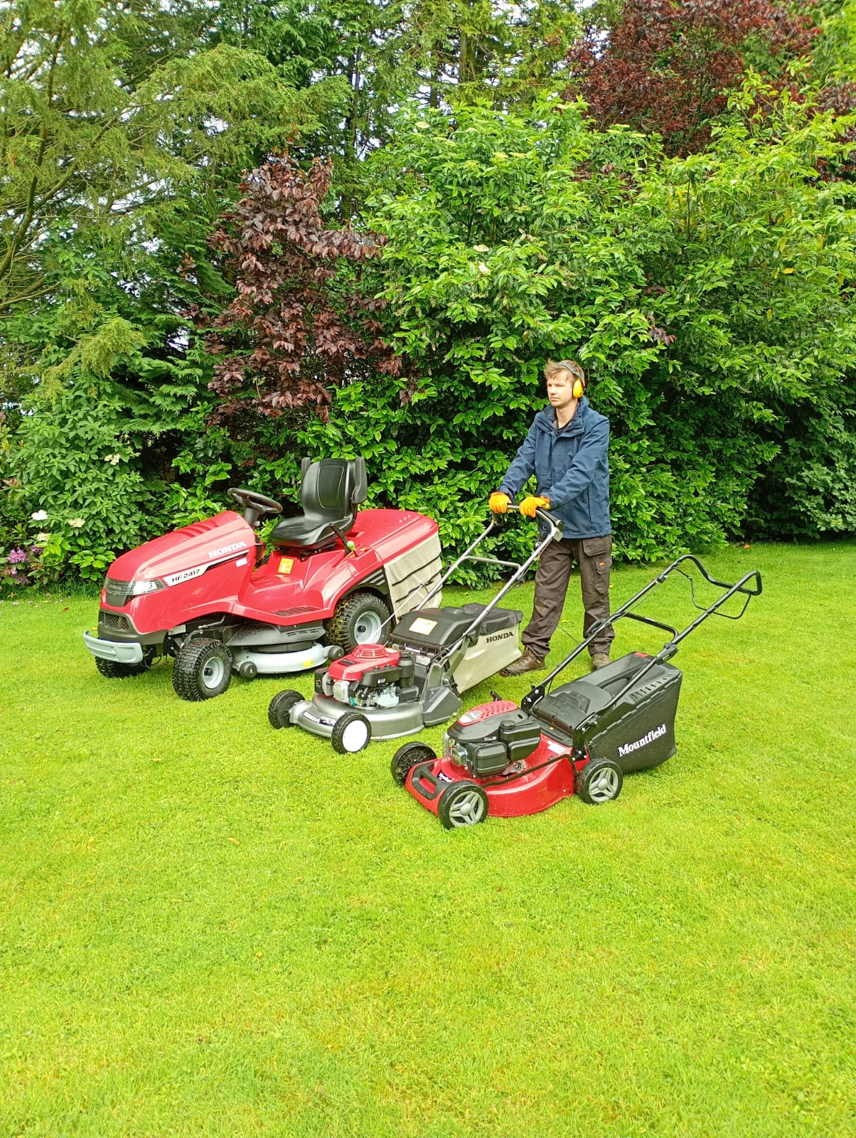 Jordan Jackson working in a Lancashire garden